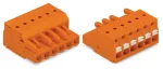 1-przewodowe gniazdo przycisk Push-in CAGE CLAMP®, pomarańczowa 2231-302/102-000