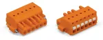 1-przewodowe gniazdo przycisk Push-in CAGE CLAMP®, pomarańczowa 2231-302/107-000