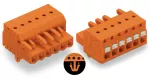 1-przewodowe gniazdo przycisk Push-in CAGE CLAMP®, pomarańczowa 2231-302/008-000