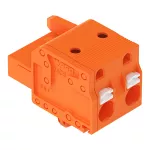 1-przewodowe gniazdo przycisk Push-in CAGE CLAMP®, pomarańczowa 2231-702/008-000