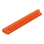 Gniazdo THT Pin lutowniczy 0,6 x 1,0 mm konstrukcja kątowa, pomarańczowa 232-283