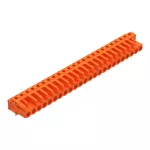 Gniazdo THT Pin lutowniczy 0,6 x 1,0 mm konstrukcja kątowa, pomarańczowa 232-284