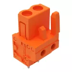 Gniazdo THT Pin lutowniczy 0,6 x 1,0 mm konstrukcja prosta, pomarańczowa 232-164