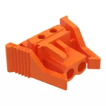 Gniazdo THT Pin lutowniczy 0,6 x 1,0 mm konstrukcja kątowa, pomarańczowa 232-270/039-000