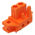 Gniazdo THT Pin lutowniczy 0,6 x 1,0 mm konstrukcja prosta, pomarańczowa 232-162/031-000