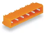 Wtyk THT Pin lutowniczy 1,0 x 1,0 mm konstrukcja kątowa, pomarańczowy 231-935/001-000