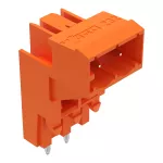 Wtyk podwyższony THT Pin lutowniczy 1,0 x 1,0 mm konstrukcja kątowa, pomarańczowy 232-362
