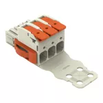 1-przewodowe gniazdo dźwignia Push-in CAGE CLAMP®, jasnoszary 832-1103/313-000