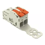 Wtyk 1-przewodowy dźwignia Push-in CAGE CLAMP®, pełna ochrona przed błędnym wetknięciem, jasnoszary 832-1202/332-000