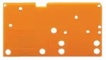 Ścianka końcowa do montażu zatrzaskowego gr. 1,5 mm, pomarańczowa 742-650