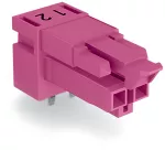 Gniazdo do płytek drukowanych konstrukcja kątowa 2-bieg., różowy