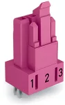 Gniazdo do płytek drukowanych konstrukcja prosta 3-bieg., różowy