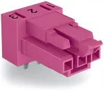 Gniazdo do płytek drukowanych konstrukcja kątowa 3-bieg., różowy