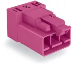 Wtyk do płytek drukowanych konstrukcja kątowa 3-bieg., różowy 890-893/011-000