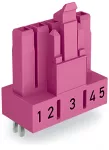 Gniazdo do płytek drukowanych konstrukcja prosta 5-bieg., różowy