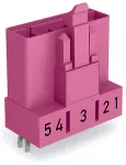 Wtyk do płytek drukowanych konstrukcja prosta 5-bieg., różowy 890-895