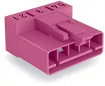 Wtyk do płytek drukowanych konstrukcja kątowa 5-bieg., różowy 890-895/011-000