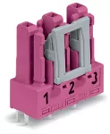 Gniazdo do płytek drukowanych konstrukcja prosta 3-bieg., różowe 770-883