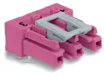 Gniazdo do płytek drukowanych konstrukcja kątowa 3-bieg., różowe 770-883/011-000