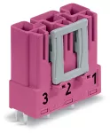 Wtyk do płytek drukowanych konstrukcja prosta 3-bieg., różowy 770-893