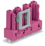 Gniazdo do płytek drukowanych konstrukcja prosta 4-bieg., różowe 770-884