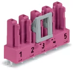 Gniazdo do płytek drukowanych konstrukcja prosta 5-bieg., różowe 770-885
