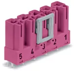 Wtyk do płytek drukowanych konstrukcja prosta 5-bieg., różowy 770-895