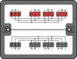Skrzynka rozdzielcza prąd przemienny (230 V), czarna 899-631/311-000