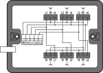 Skrzynka rozdzielcza trójfazowy na jednofazowy (400V/230V) wprowadzenie przewodów, czarna 899-631/338-000