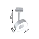 PAULMANN Reflektor na szynoprzewód URail CIRCLE LED DIM 5W 222lm 2700K 230V chrom matowy/ metal