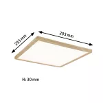 PAULMANN Plafoniera ATRIA Wood Backlight 16W 293X293 1600lm 3000K IP44 230V drewnopodobny / tworzywo sztuczne