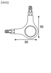 PAULMANN Oprawa URail LED DIM łącznik L 1x5,3W 2700K 230V czarny mat / metal