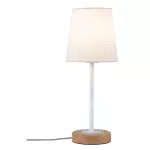 PAULMANN Neordic Stellan Lampa stołowa max. 1x20W E27 230V Biały/Drewno Tkanina/Metal/Drewno