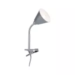 PAULMANN Lampa z klipsem VITIS E14 max.20W elastyczne ramię +przełącznik 230V szary