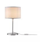 PAULMANN Lampa stołowa TESSA E14 max.1x40W 450mm 230V kremowy / szczotkowany metal/ tkanina