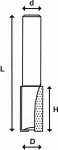 Frez prosty 8 mm ABRABORO - TCT