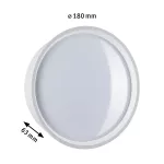 PAULMANN Plafoniera PLATOMO LED 14.5W 1200lm 180mm okrągła IP44 3000K 230V biały / tworzywo sztuczne