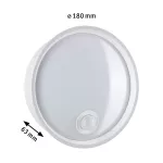 PAULMANN Plafoniera PLATOMO LED 14.5W 1200lm DIM + zmierzchu 180mm okrągła IP44 3000K 230V biały / tworzywo sztuczne