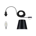 PAULMANN Lampa wisząca KOFIA Plug & Shine 2W 3000K IP44 E14 24V antracyt