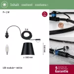 PAULMANN Lampa wisząca KOFIA Plug & Shine 2W 3000K IP44 E14 24V antracyt