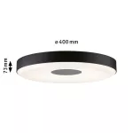 PAULMANN Plafoniera PURIC PANE LED SH Zigbee 16W DIM 2700K 400mm 230V czarny / szary /metal