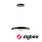 PAULMANN Lampa wisząca PURIC PANE LED SH Zigbee 11W DIM 400mm 230V czarny / szary / metal
