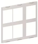 AG67 maskownica pełna, szara, do modułów CombiLine-N, 750x750mm (WxS)