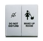 1785/11-83 KLAWISZ Z NADRUKIEM. DO NOT DISTURB MAKE UP ROOM -FUTURE-ALUMINIOWO SREBRNY