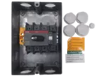 LBAS490TPSN Rozłącznik bezpieczeństwa w obudowie aluminiowej 4-bieg, 90A (AC23, 45kW), IP65, napęd z przodu, jasnoszara obudowa