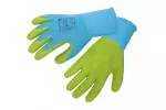 ULLER rękawice kids powlekane latexem niebiesko/zielone 4