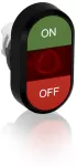 MPD3-11R przycisk podwójny ON-OFF czerwone pole podświetlany