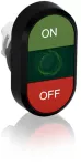 MPD3-11G przycisk podwójny ON-OFF zielone pole podświetlany