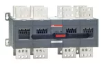 OT2500E22CP Przełącznik (I-0-II) 2500A, 4P, napęd z przodu, z wałkiem i czarną rączką IP65, montaż na płycie montażowej