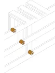 PPVA3033 zestaw przyłączeniowy szyn miedzianych do Emax E2.2 3P 2000A, 2x60x10mm (3 szt.)